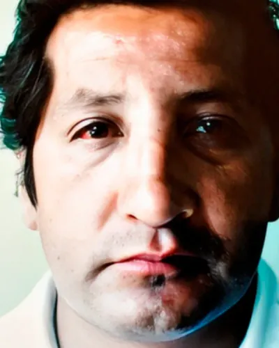 Fotografía clínica posoperatoria inmediata de cirugía reconstructiva nasal